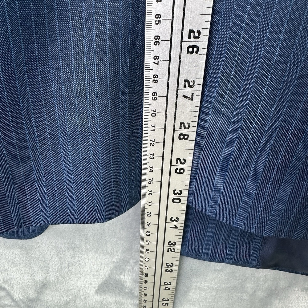 Canali Blue Pinstripe Wool Blazer Jacket Men's 54 EU (44R) Made in Italy* - Picture 10 of 14